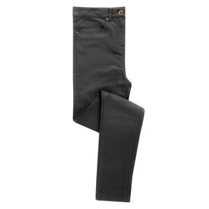 Premier Womens/Ladies Performance Chino Jeans / Charcoal/Orange